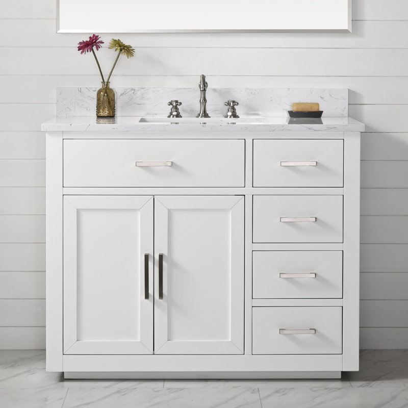 Sand & Stable Ingalls 42'' Single Bathroom Vanity with Quartz Top